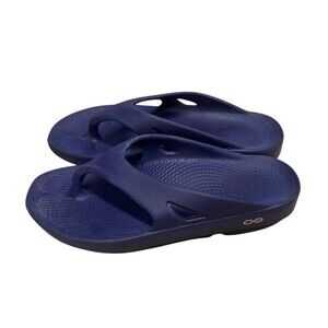 OOFOS OOriginal Recovery Sandal Flip Flops Navy Comfort Summer US Men 7 Women 9